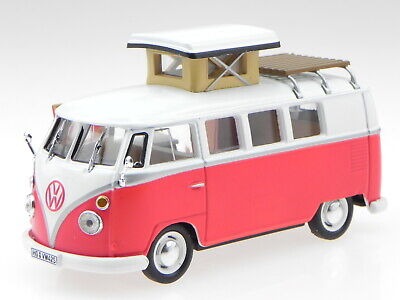 NEU: VW T1b Westfalia Camping-Bus 1960-1963 rot / weiss 1:43