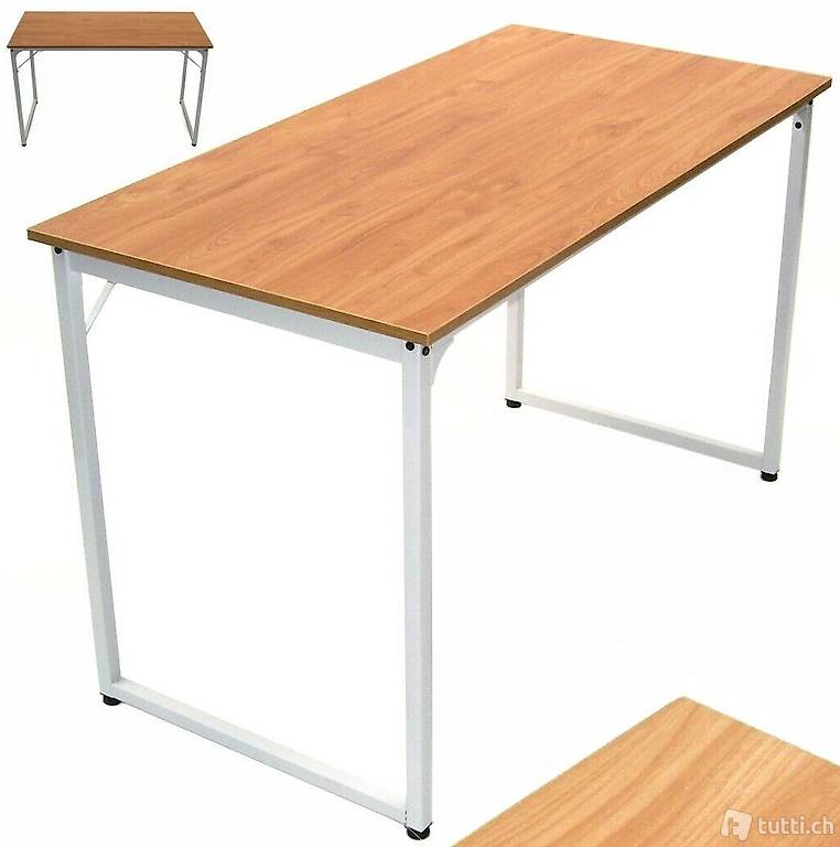  Schreibtisch 120x60cm Walnussfarbig Computertisch Bürotisch
