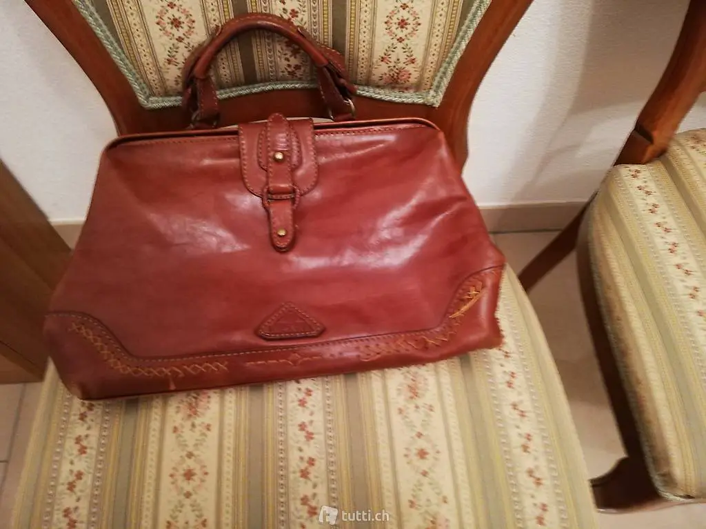 borsa modello "dottore" cuoio fiorentino