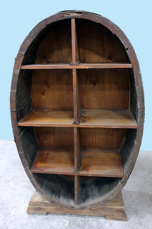  Echtes, antikes Weinfass Regal
