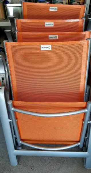 Gartenklappsessel, Gartensessel, Sessel klappbar ACAMP, 4 Stk