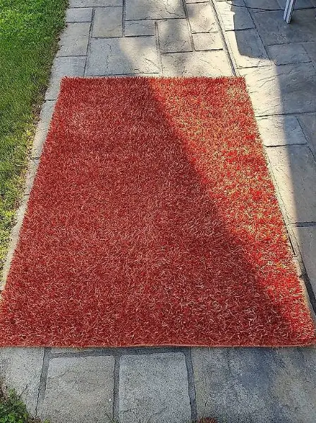 Hochflorteppich rot/orange/gelb Hubacher