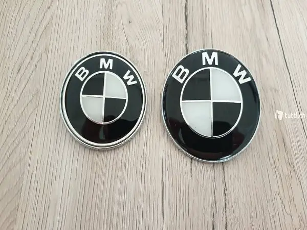2er Set Emblem BMW Black Stile