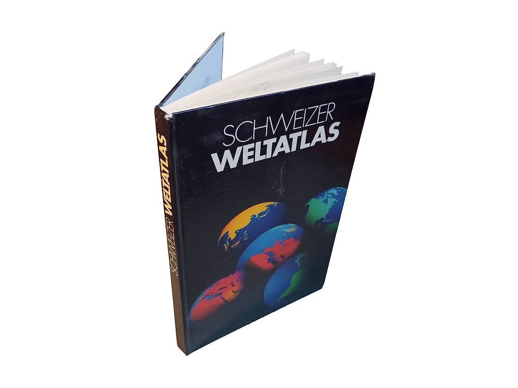 SCHWEIZER WELTATLAS 1981 Globus Atlant Karte Geografie
