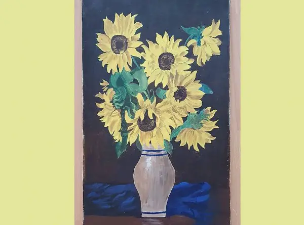 Sonnenblumen Strauss in Vase - 49 x 35 cm