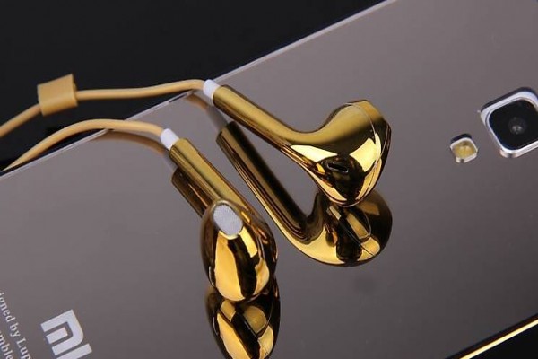  Portofrei Gold Chrom Stereo Headset Kopfhörer iPhone 5 5S 5