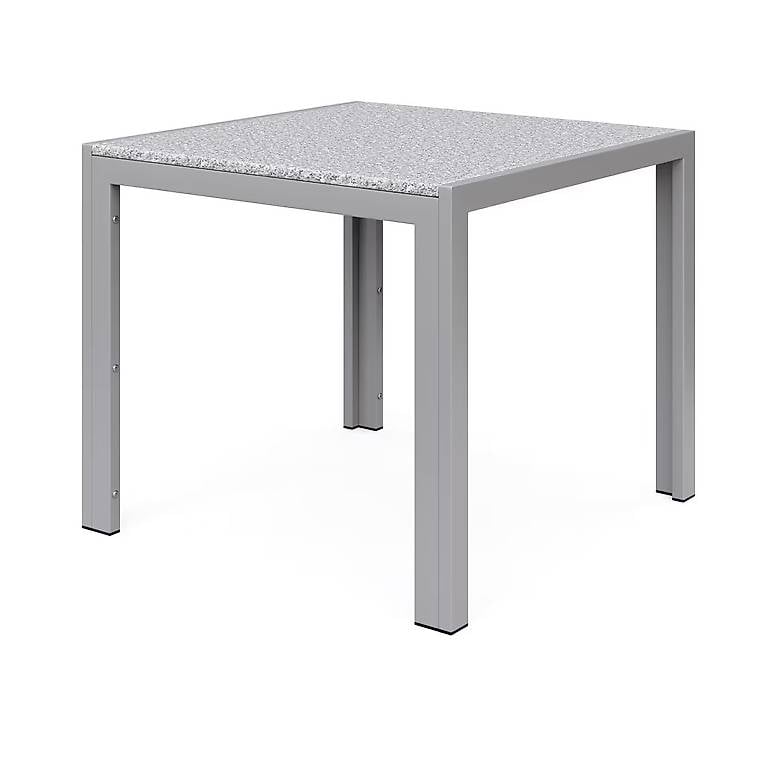 Granittisch 80 x 80 x 75 cm grau