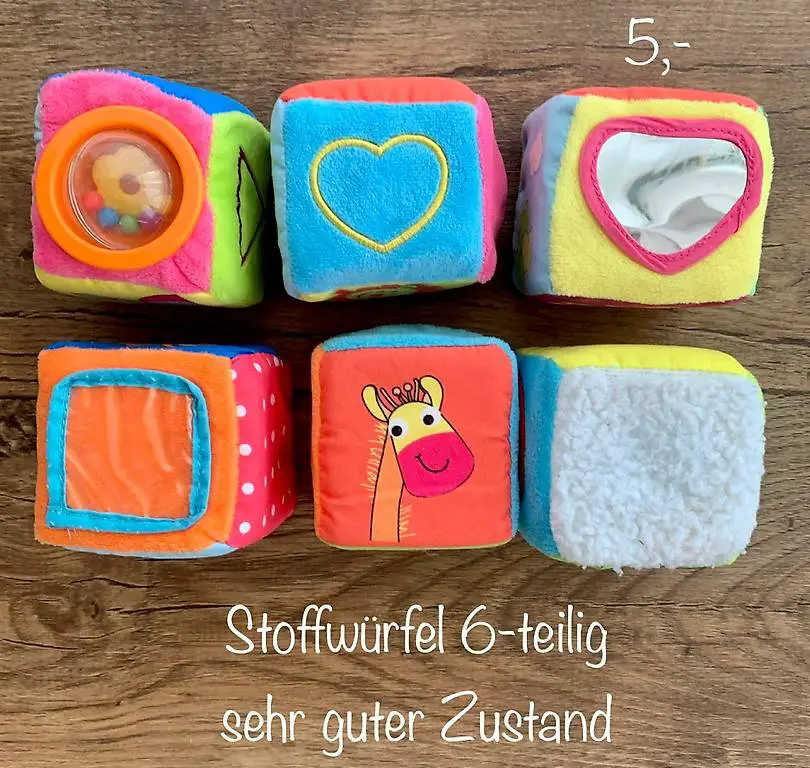 Stoffwürfel und Stoffball für Baby