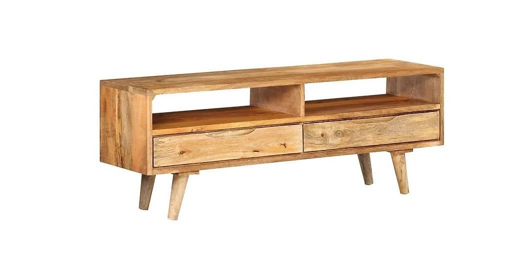 TV-Schrank 110x30x41 cm Massivholz Mango