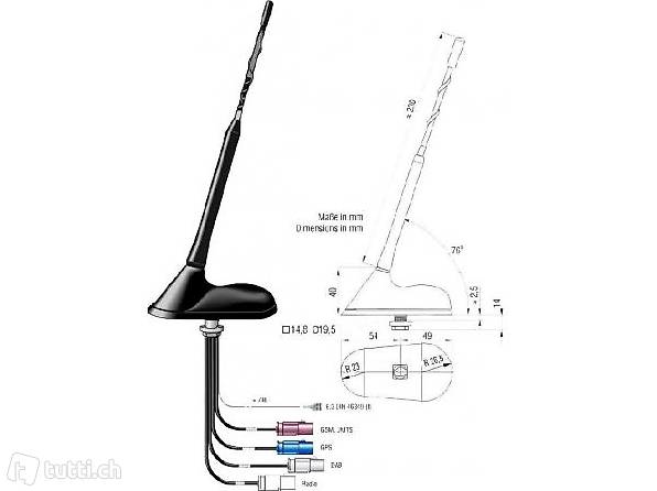  Dachantenne DAB-A-GSM-GPS-a