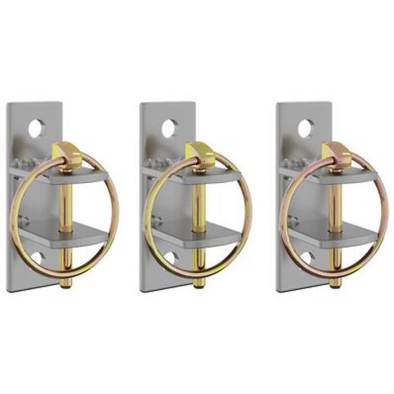 Eimerhaken 3 Stk. Wandmontage Silbern und Braun Stahl 586467