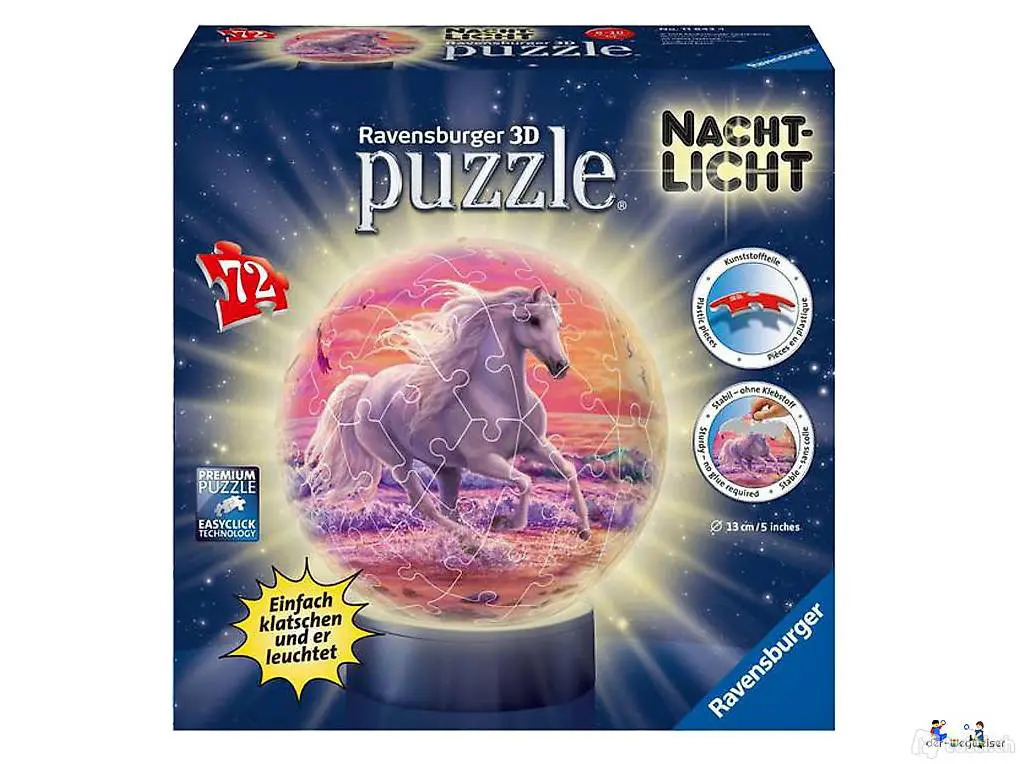  3D Puzzleball Pferde am Strand 11843 von Ravensburger