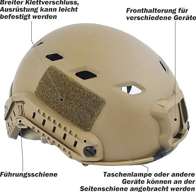 Taktischer Schutzhelm, 27,5x22x20cm, 550g
