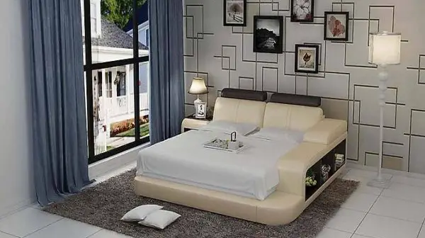  WASSERBETT HOTEL DOPPEL LEDERBETT POLSTERBETT WASSER LB8810