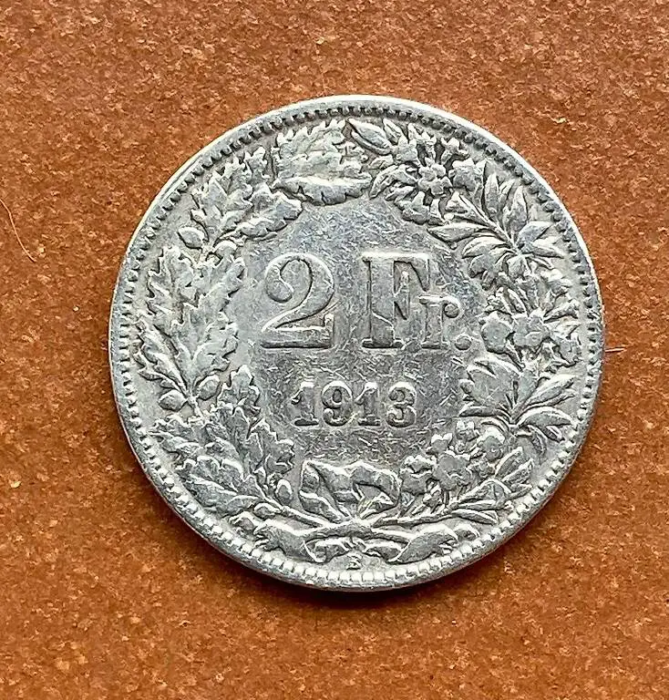 2 Fr. Stück Schweiz 1913