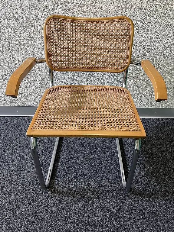 Freischwingerstuhl mit Wienergeflecht