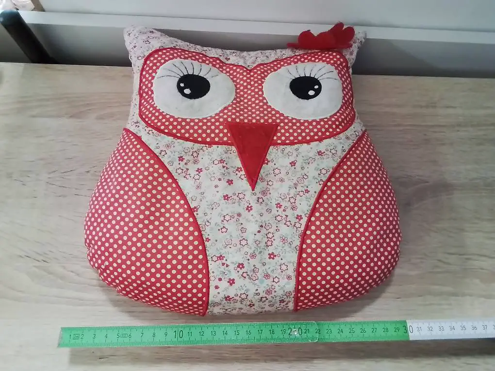 Arvenkissen Eule rotweiss