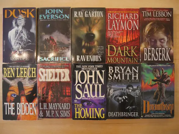 English Horror books by various authors
