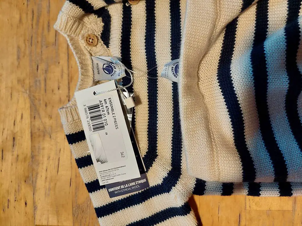 Petit bateau ensemble gestreift, 6 Monate, Neu&OVP