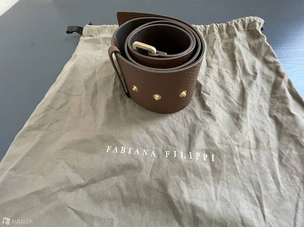 FABIANA FILIPPI Gürtel breit, 100% Leder, braun