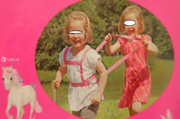 Rosa Pferde Leine zum Spielen