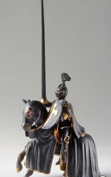 SCHLEICH ® RITTER Nr. 25 Schwarzer Ritter auf Pferd