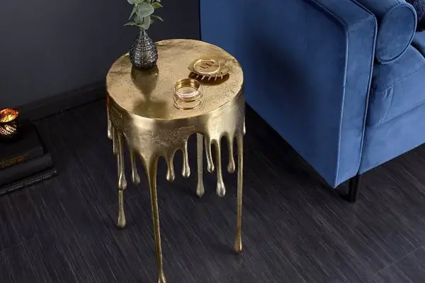  Extravaganter Beistelltisch DROP - 51cm gold