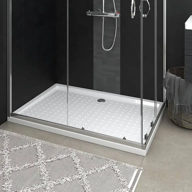 Duschwanne Anti-Rutsch Weiss 80x120x4 cm ABS