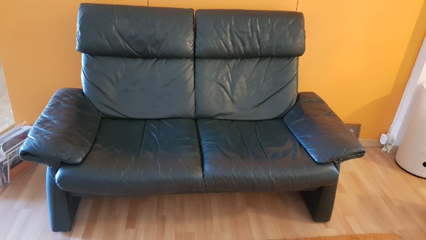 Ledersofa schwarz - sofa cuir vrai noir