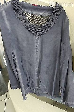 Langarm Blusenshirt s.Oliver, blau, Gr. 134/140