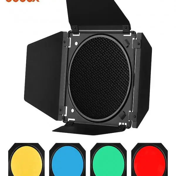  Godox BD-04 Scheunentor Barndoor Kit mit Honeycomb Grid