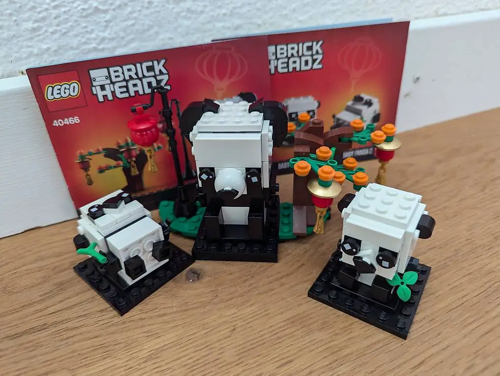 Lego Brick Headz Pandas 40466