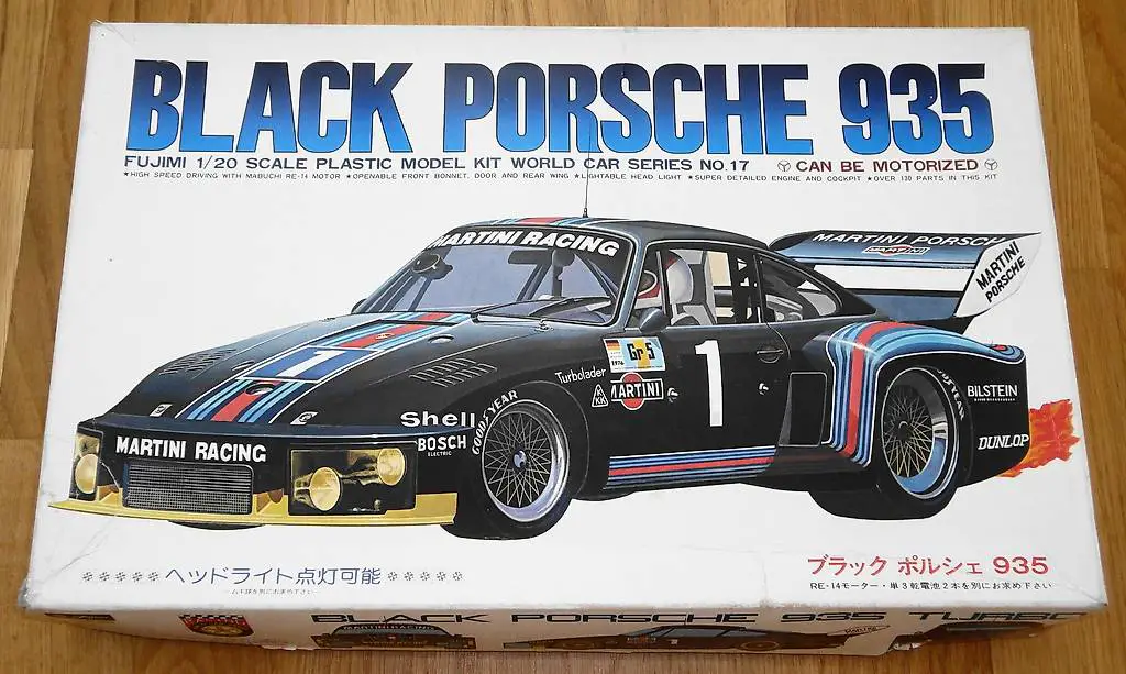 FUJIMI BLACK PORSCHE 935 1/20 nicht komplett incomplete