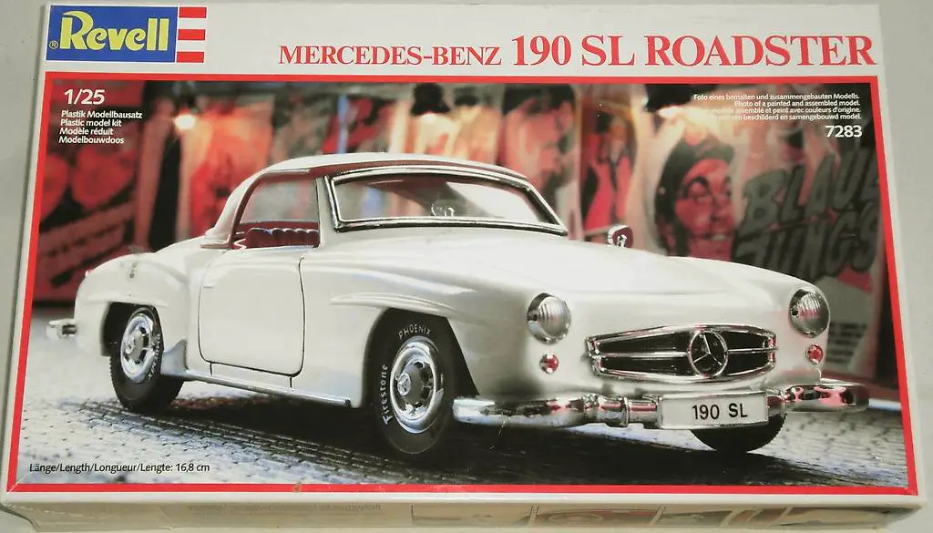 revell mercedes-benz 190 sl roadster 1:25 ohne decals