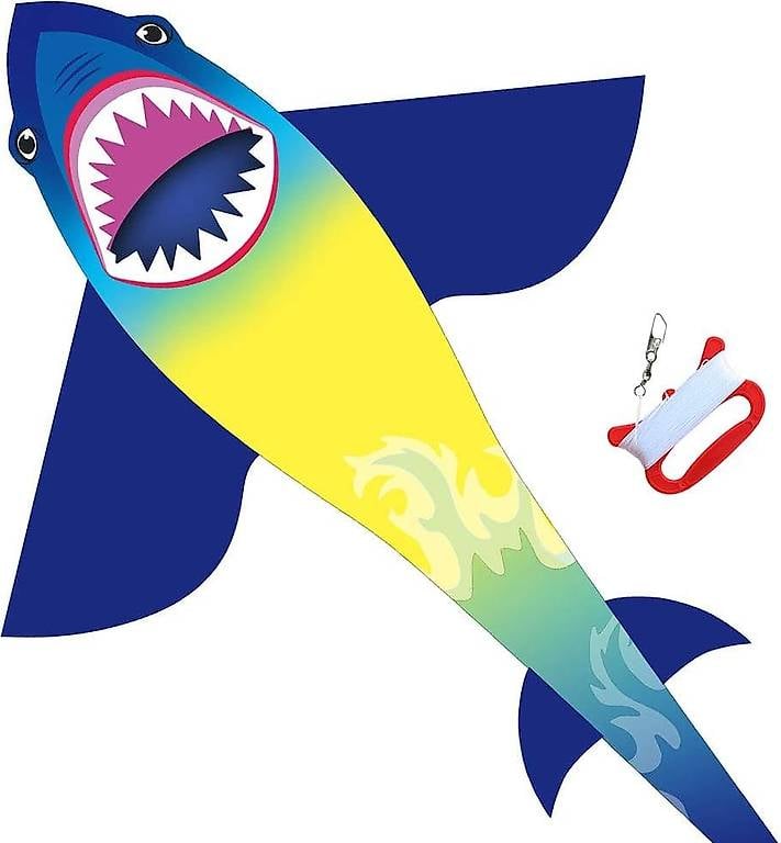 Grosses Haifisch Drachenflugspiel, 190x114cm