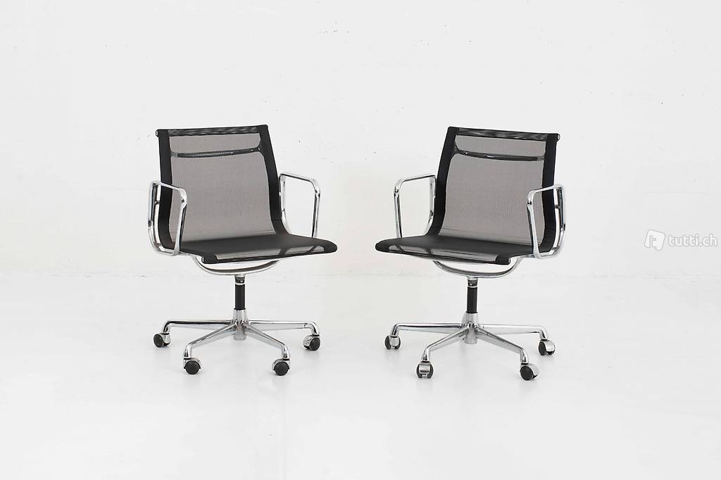  Eames EA 108 Bürostuhl mit Netzstoff von ICF