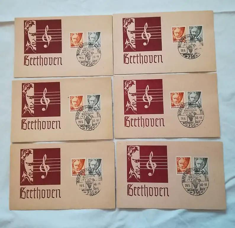 Beethoven Briefmarken vom 29.05.1948