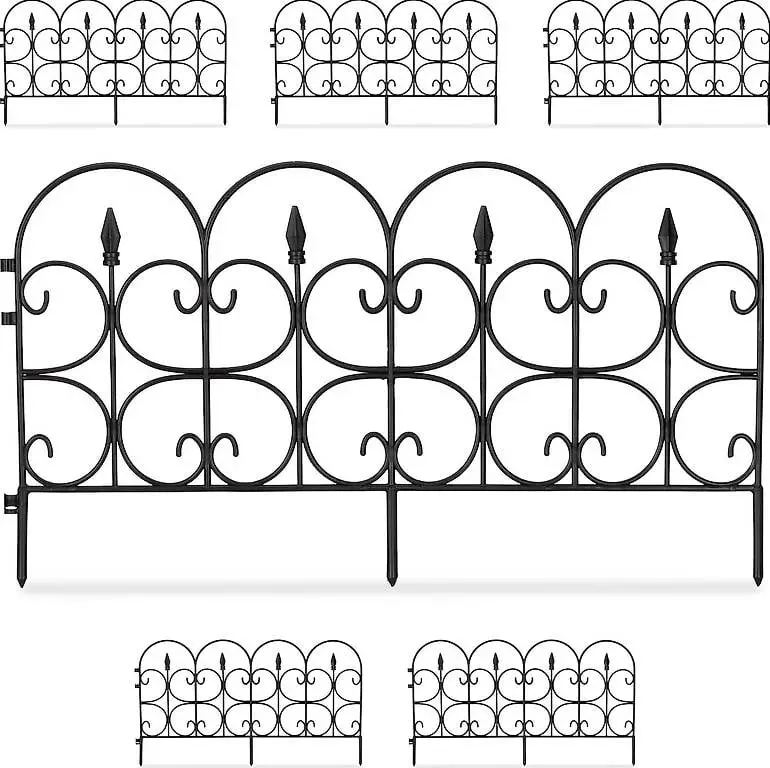 Relaxdays Beetzaun aus wetterfestem Kunststoff, 30cm hoch, s