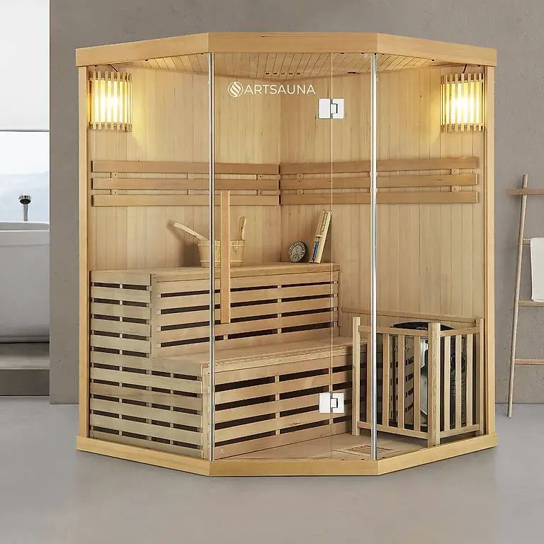 PREMIUM Saunakabine Sauna Tessin150 + Harvia-Saunaofen