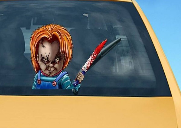 Scheibenwischer Sticker Chucky Horror Mörderpuppe Splatter