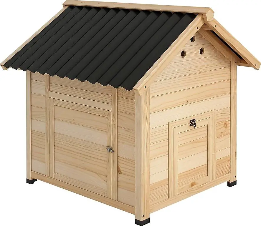 PawHut Entenstall aus Holz Entenhaus mit Kippdach Geflügelst