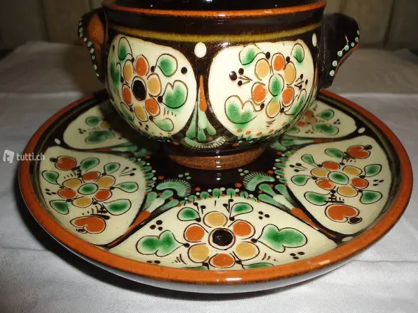  Suppenbowle, Suppenchacheli, Suppentopf, mit