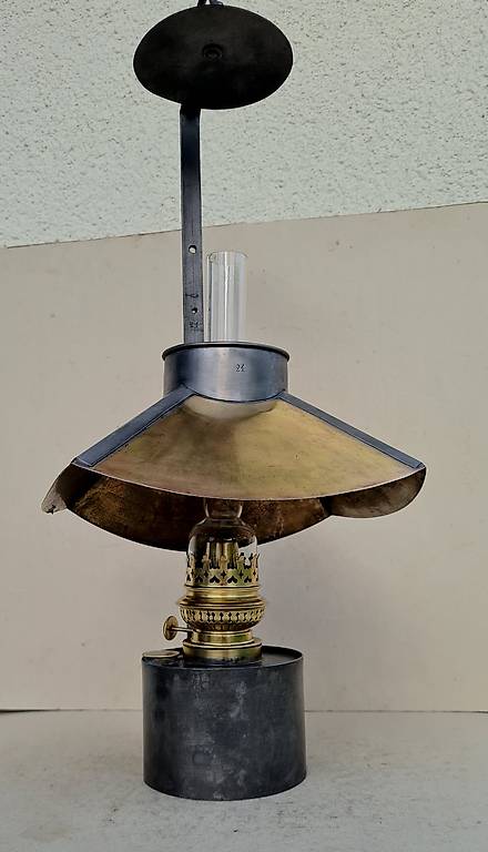 Tolle massive Petroleumlampe Meister oder Gesellenstück