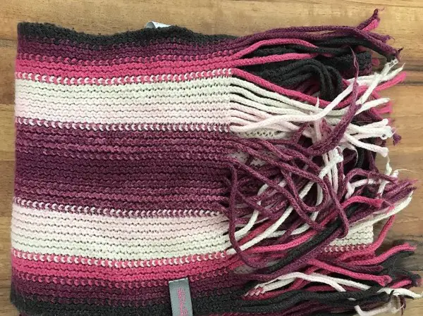 Schal Disney / rosa-weiss-grau gestreift