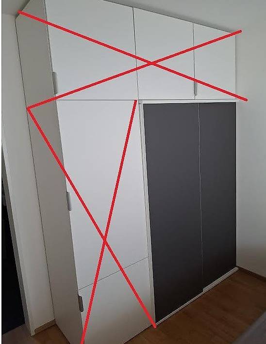 Platsa Schrank Ikea mit Schiebetüren ca. 1,8m x 1,2m