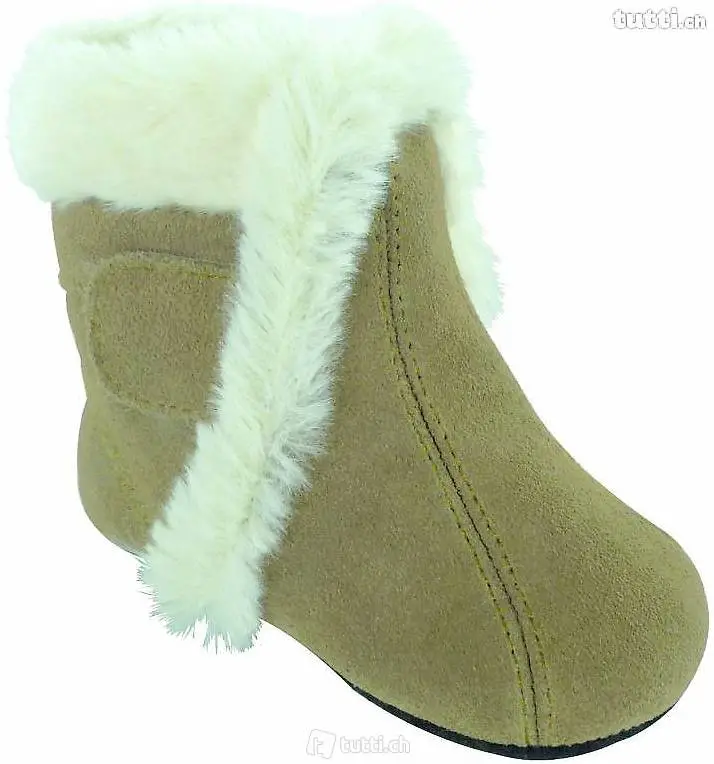 Neu und OVP: Beige Wildleder-Booties mit rutschfester Sohle