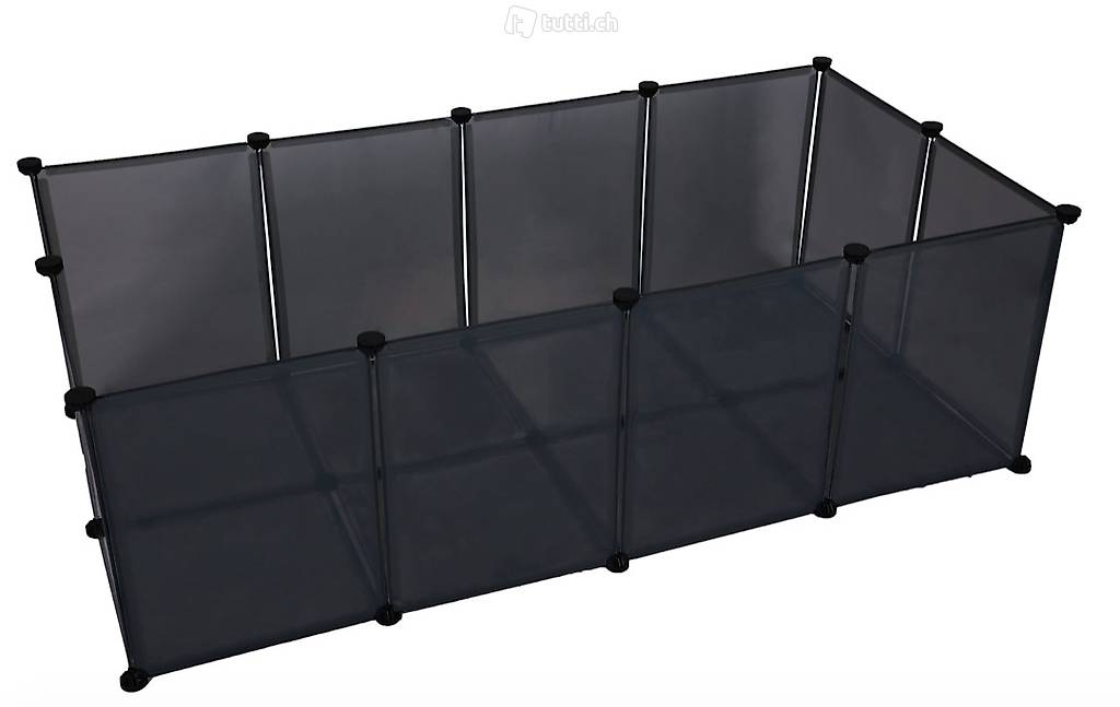  Freilaufgehege mit Bodenplatten grau