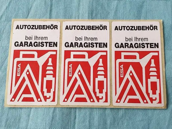  Werbe Aufkleber AUTOZUBEHÖR GARAGISTEN