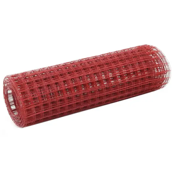  Drahtzaun Stahl mit PVC-Beschichtung 25x0, 5 m Rot 675