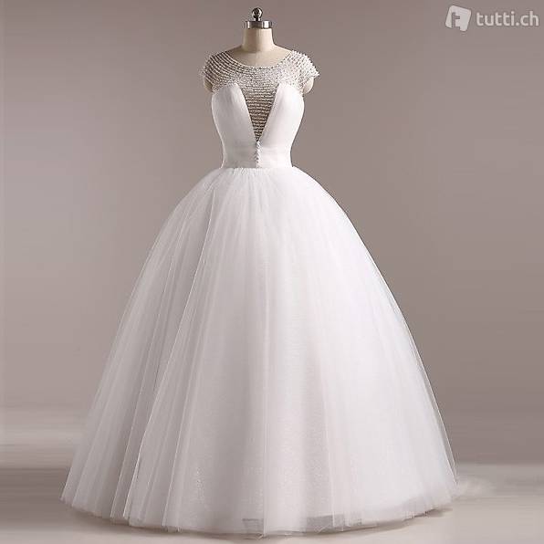 Princess Stil Perlen sexy Hochzeitskleid